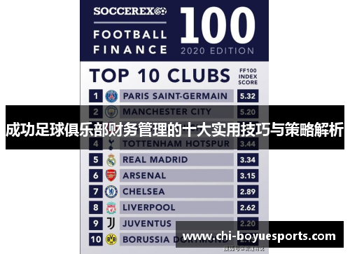 成功足球俱乐部财务管理的十大实用技巧与策略解析